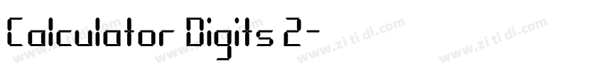 Calculator Digits 2字体转换
